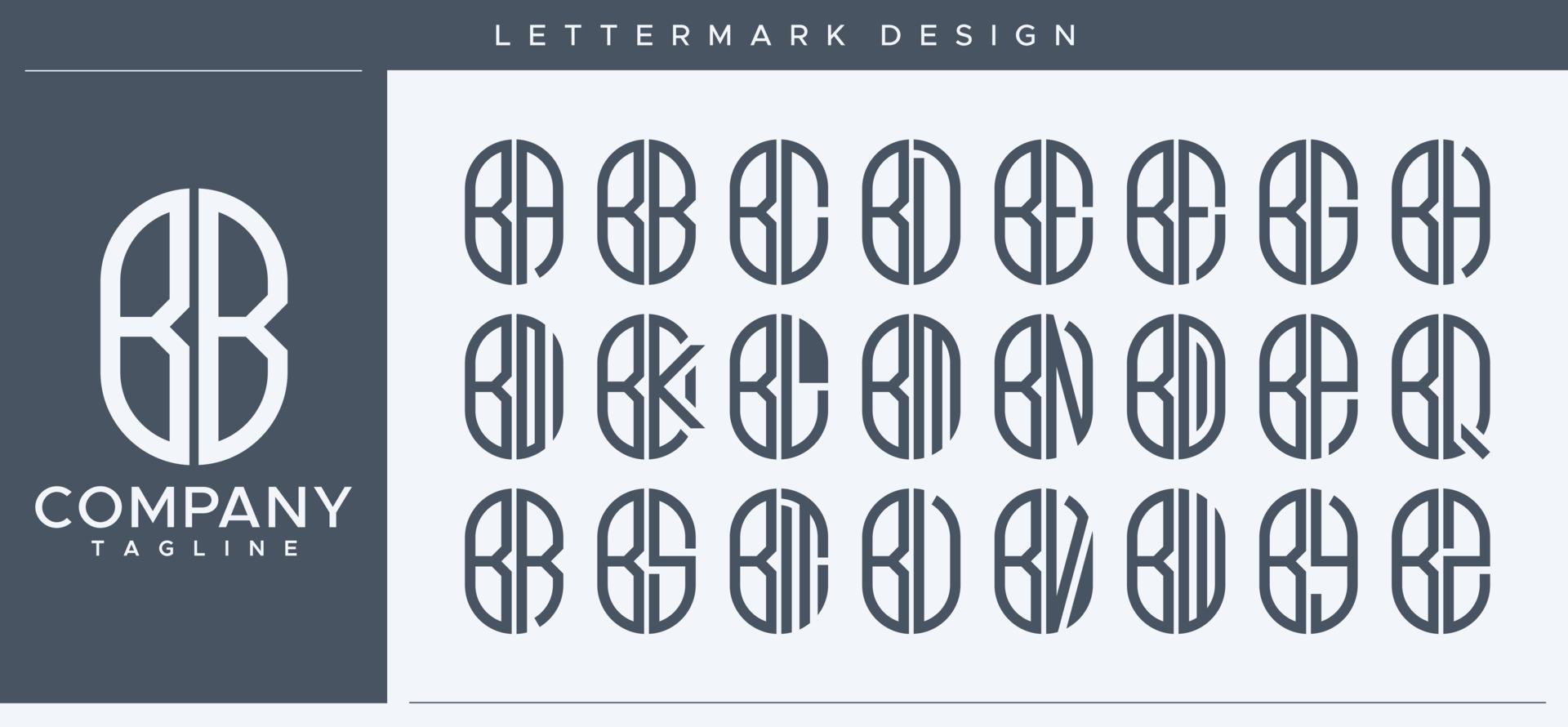 Abstract tube letter B logo design. Modern line capsule BB B letter logo vector template.