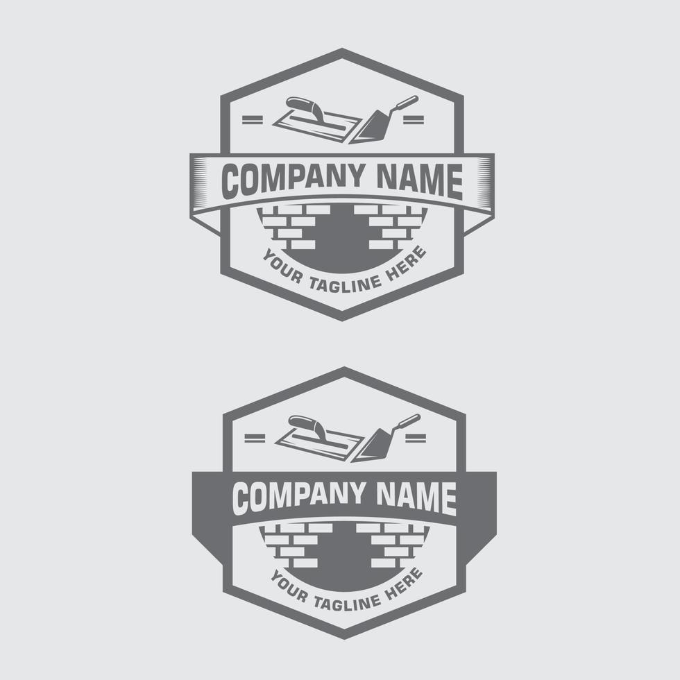 House repair logo set. Tools icon. Roof repair logo. Repairs house sign. Home improvement icon. vector