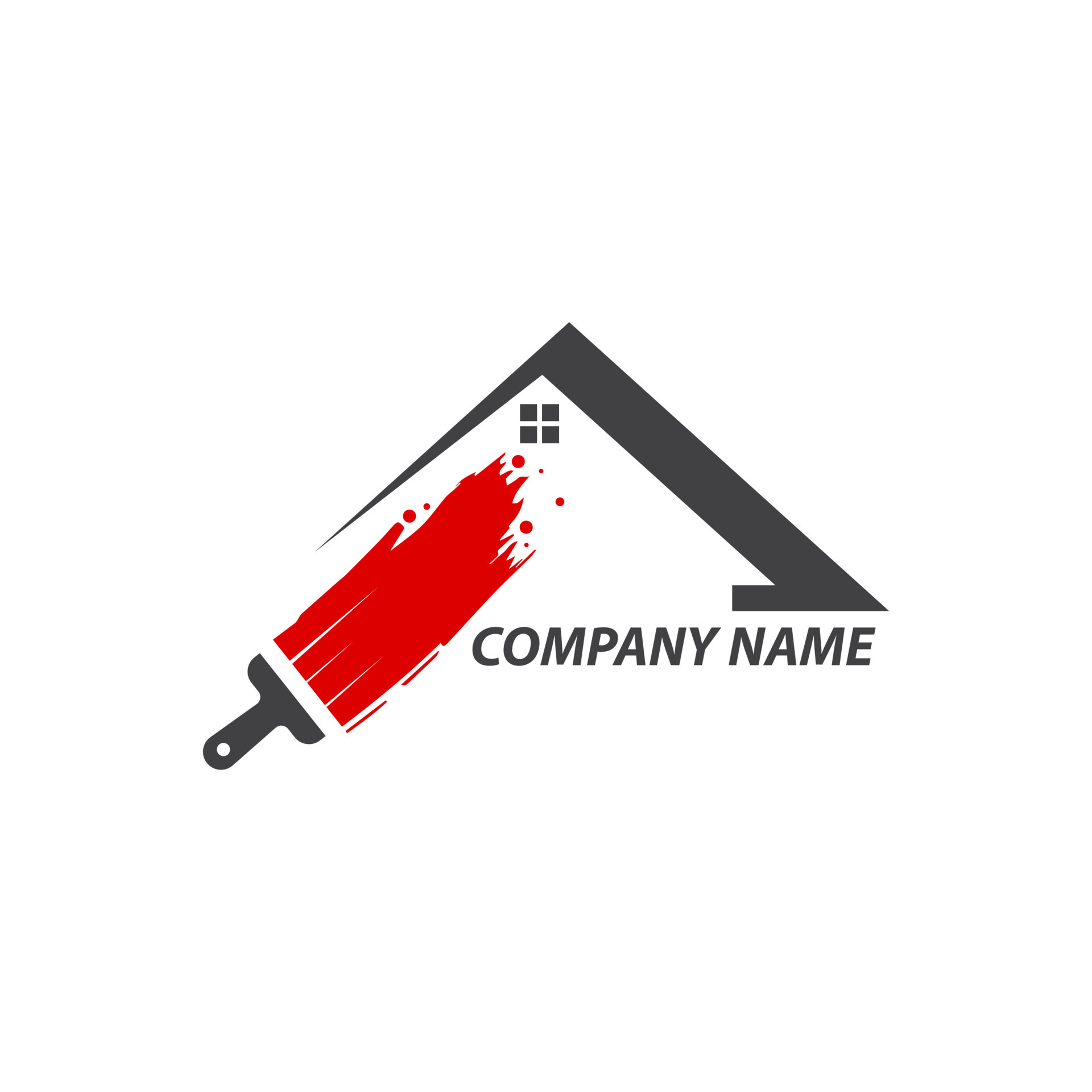 colorful paint house logo design vector, House Paint Logo Design