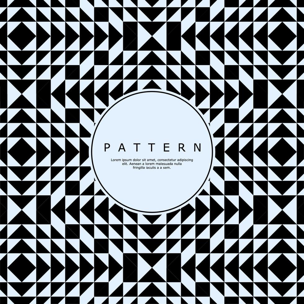 Modern minimalist black square triangle abstract seamless pattern design vector