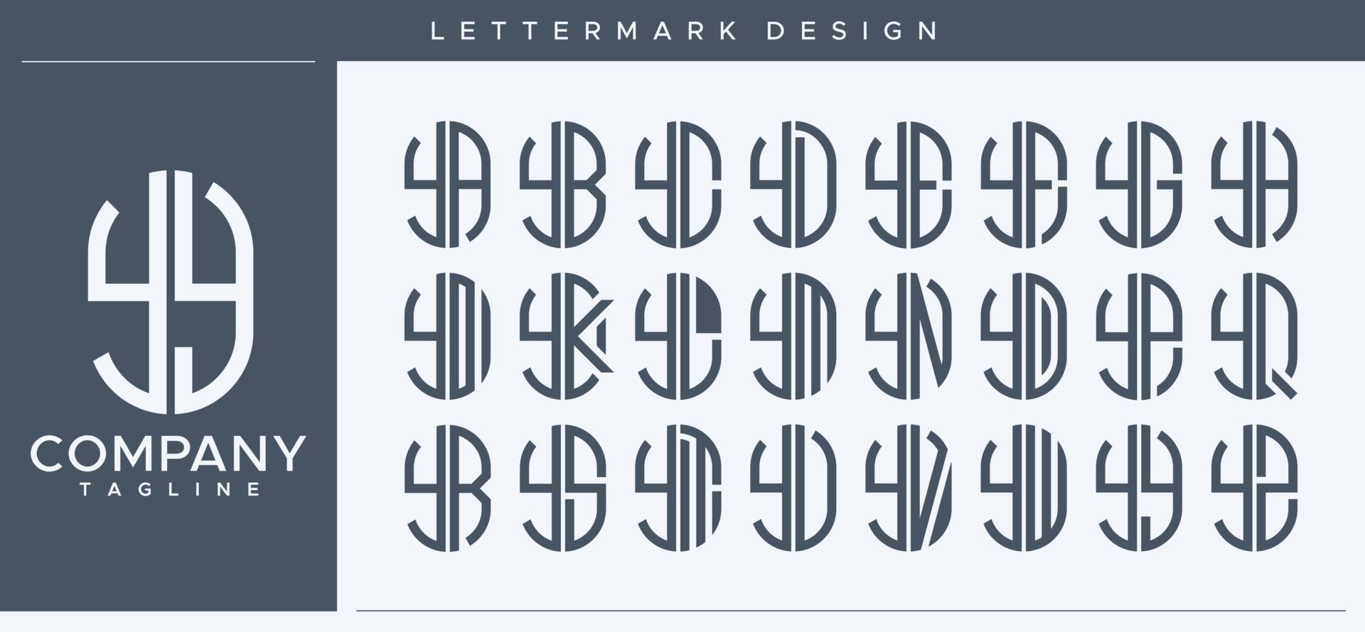 Abstract tube letter Y logo design. Modern line capsule YY Y letter logo vector template.