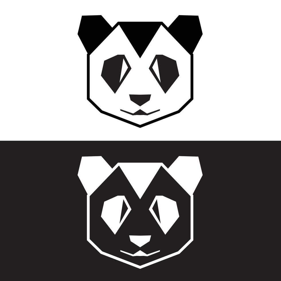 panda vector icono. panda logo. plano panda icono. panda diseño icono