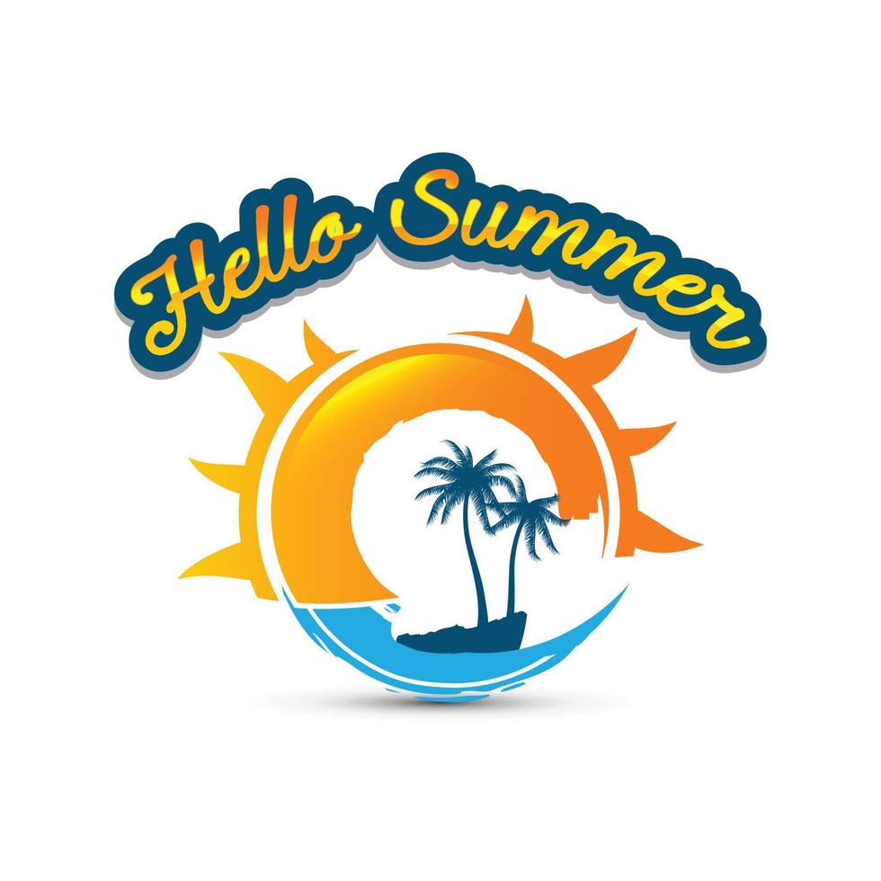 abstract and fun sun isolated summer icon design. vector