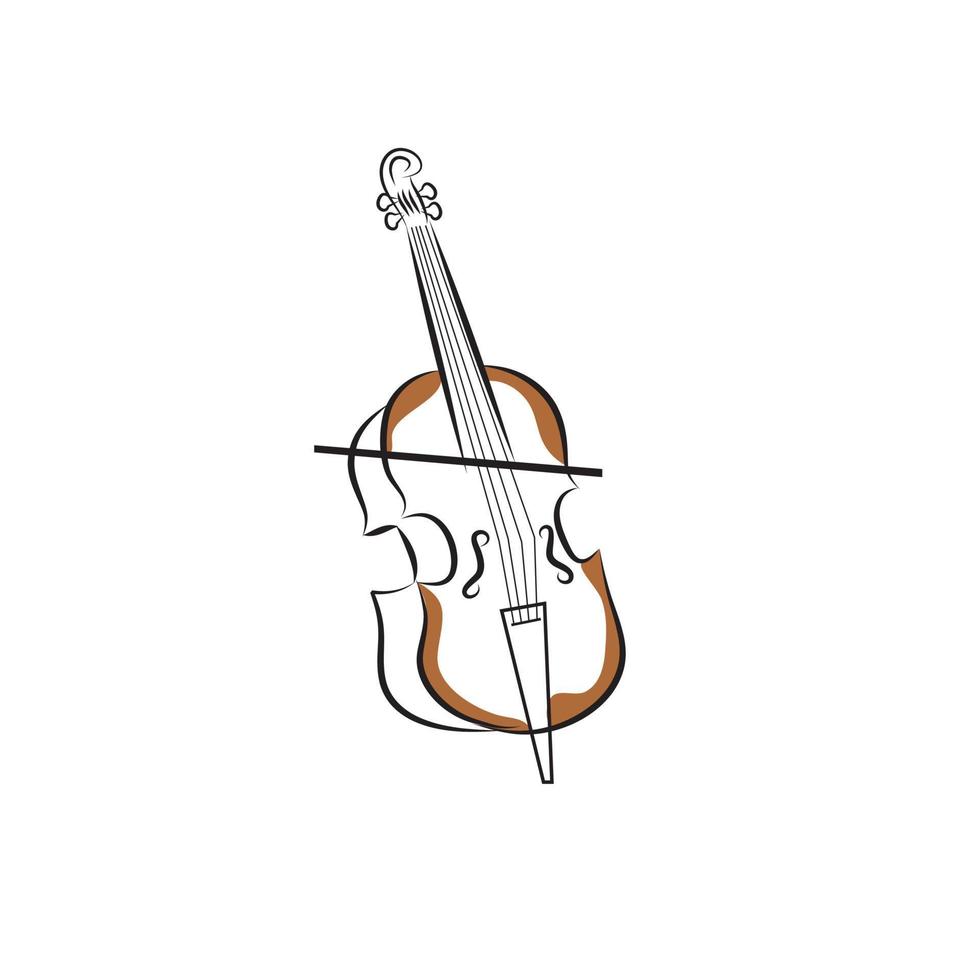 Cello vector illustration isolated on white background