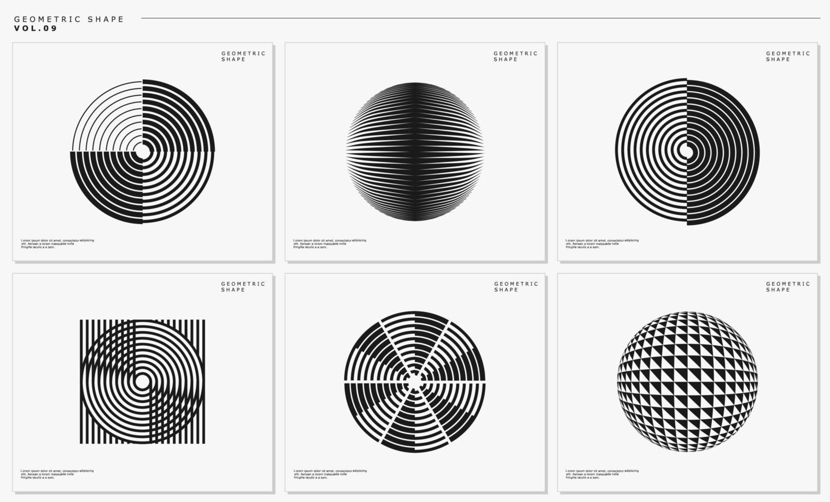 Modern line abstract circle logo design template set. Technology sphere logo set. vector