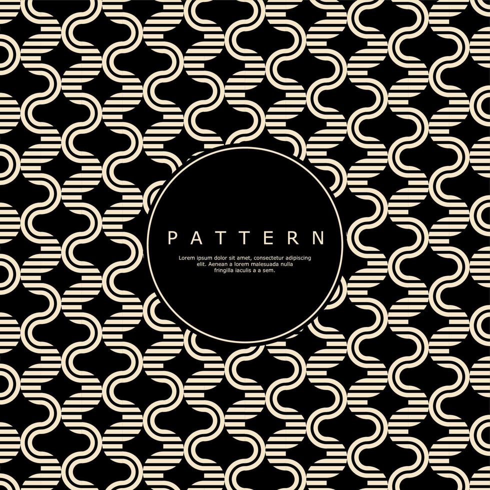 Elegant curve circle wave abstract pattern design. Stripe line round pattern vector