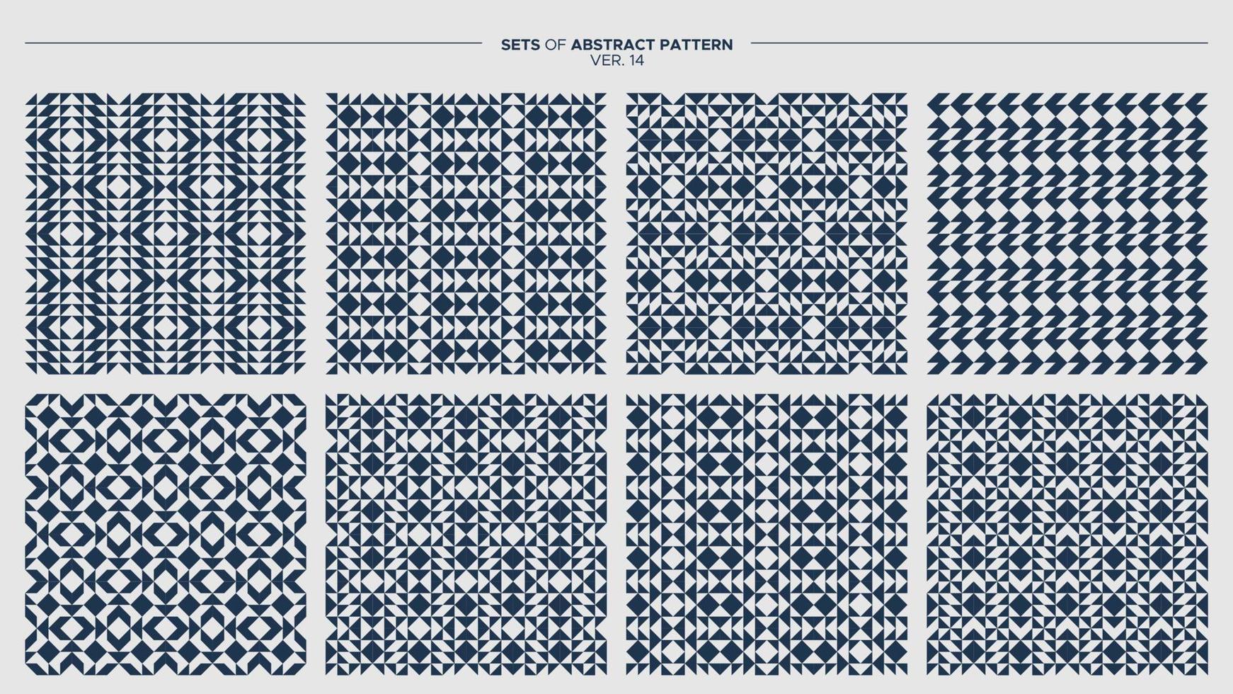 Set of minimalist arrow line seamless pattern design. Triangle abstract patterns collection. vector