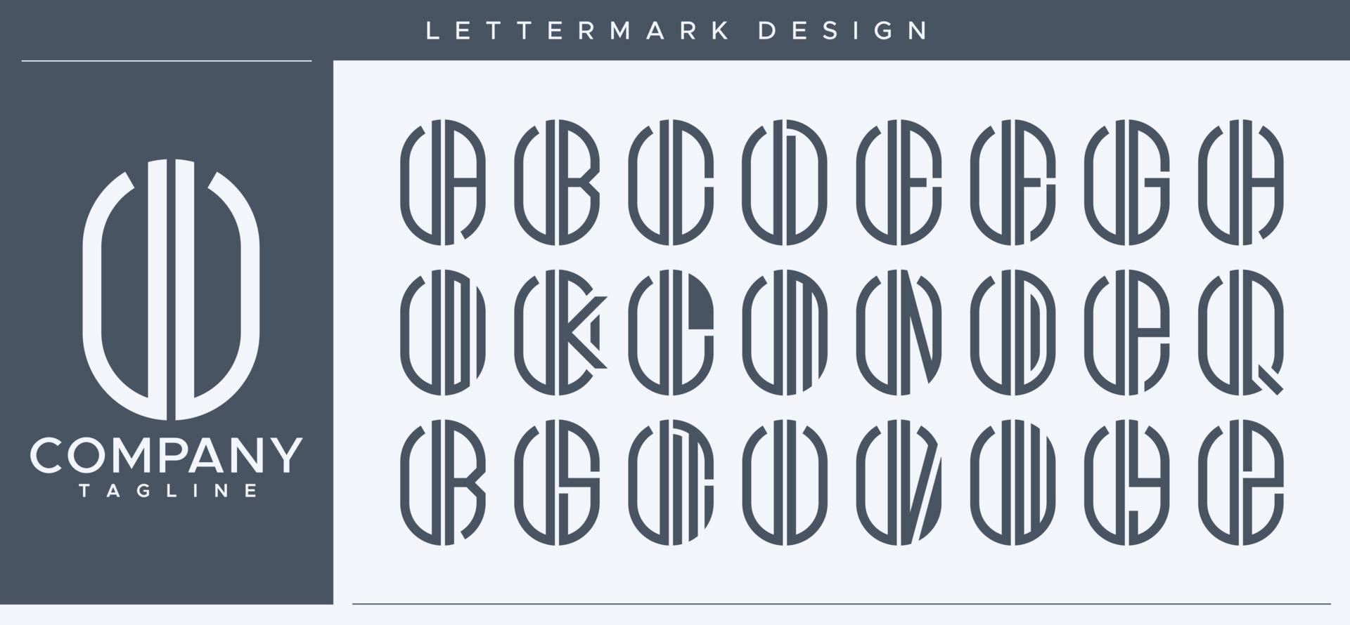 Abstract tube letter U logo design. Modern line capsule UU U letter logo vector template.
