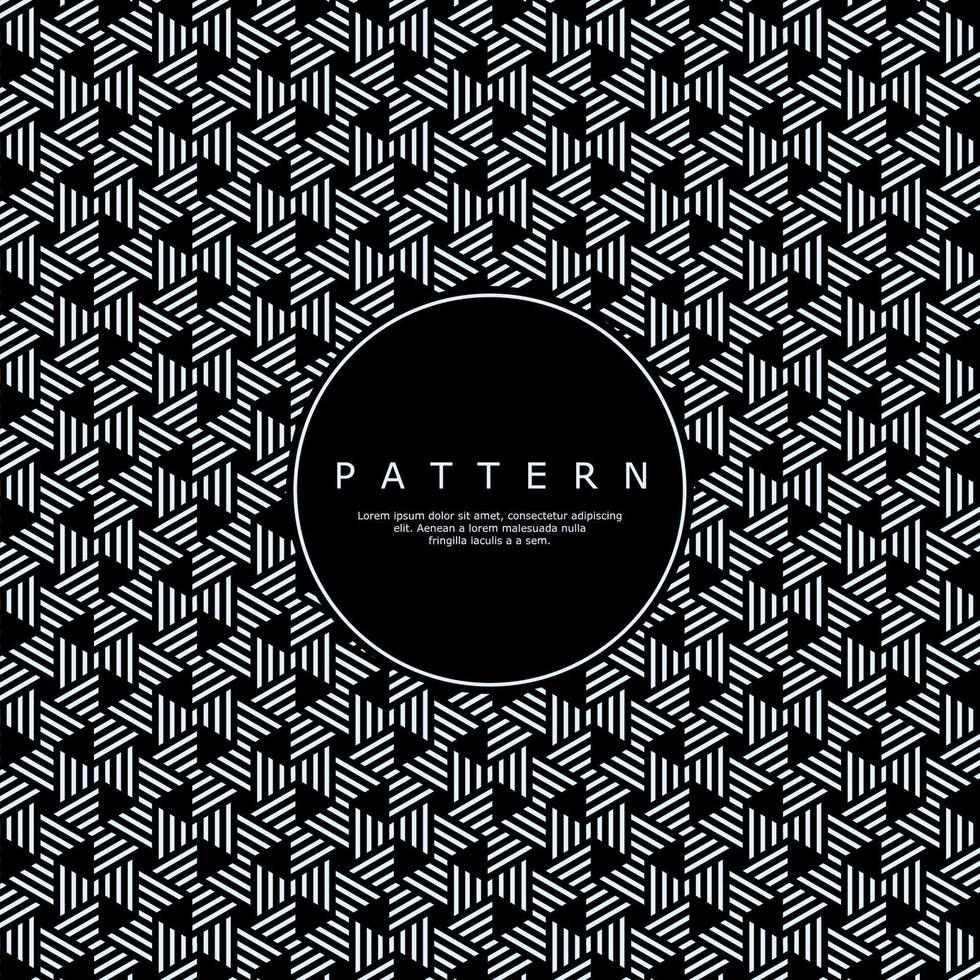 Modern black and white line triangle abstract seamless design vector