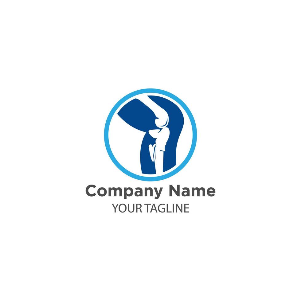 Knee Bone Logo designs concept, Knee Care logo template, Health Bone logo symbol icon vector