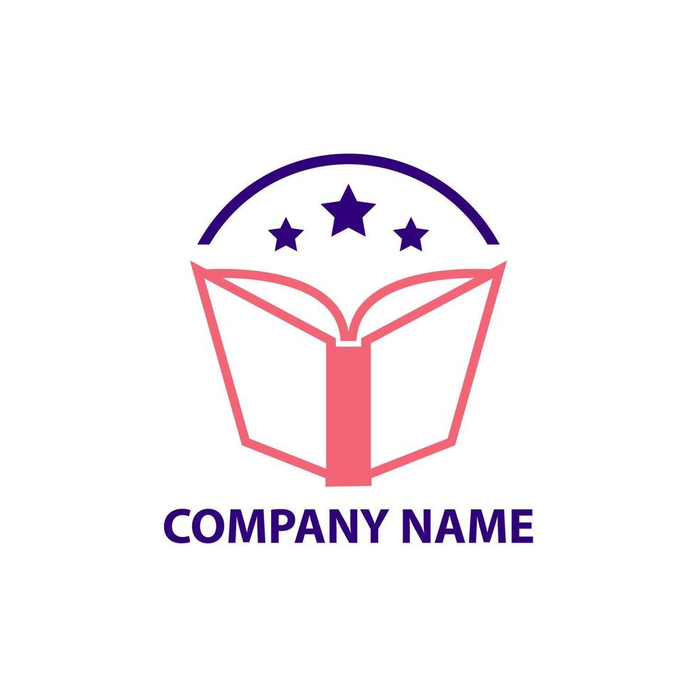 smart learning education book characters vector logo template design.