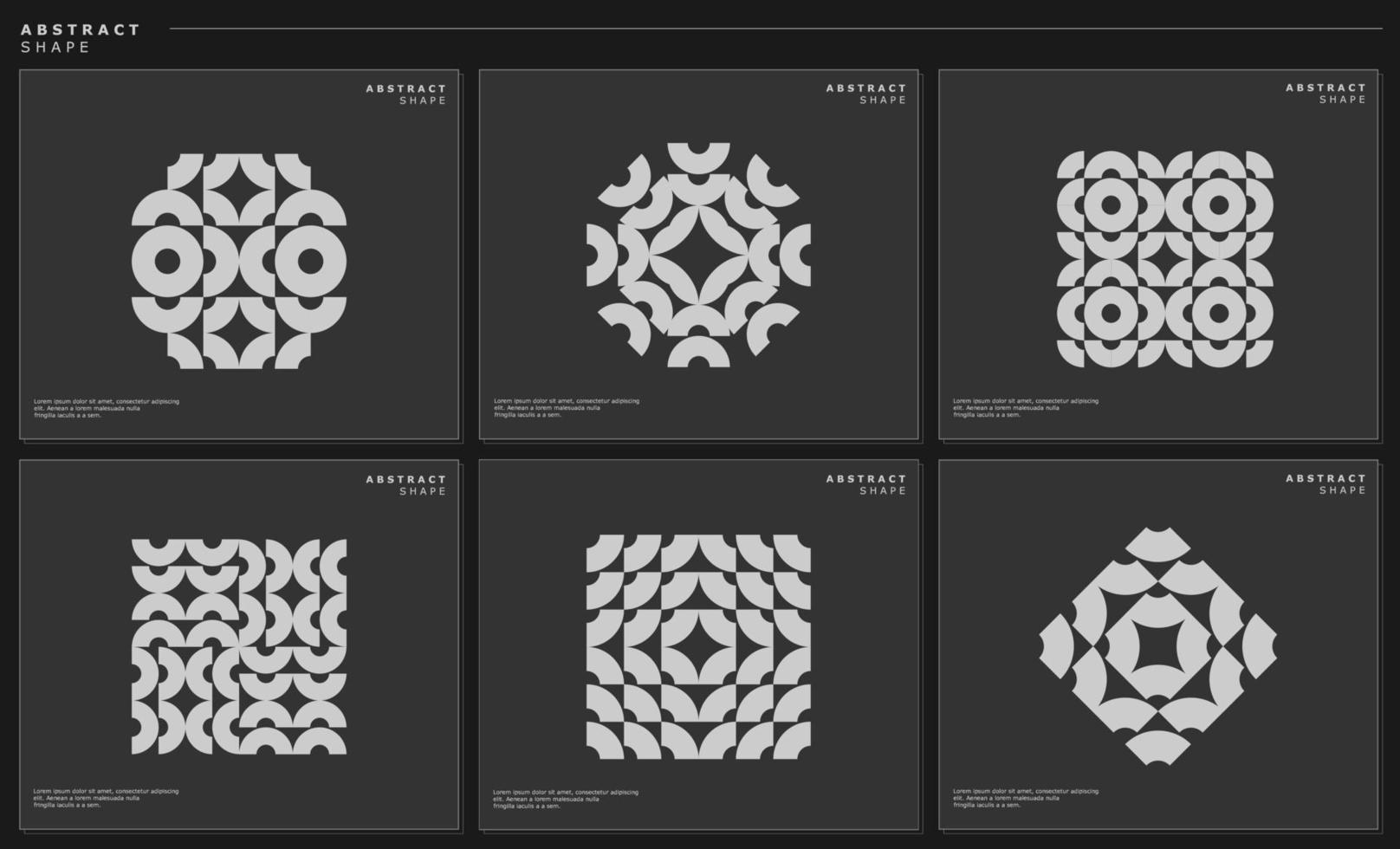 Collection of abstract circle design template. Modern radial line vector. vector