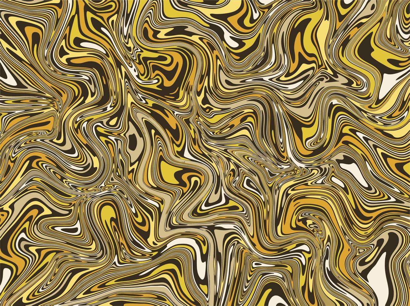 Pastel bright yellow fluid marble abstract design vector. Modern wave line art template. vector