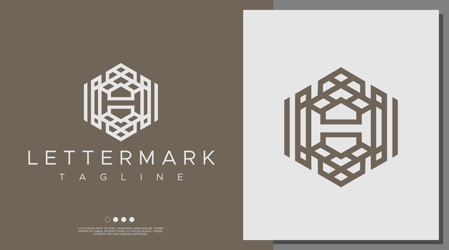 Luxury line letter H logo design template. Abstract H initial logo vector graphic.