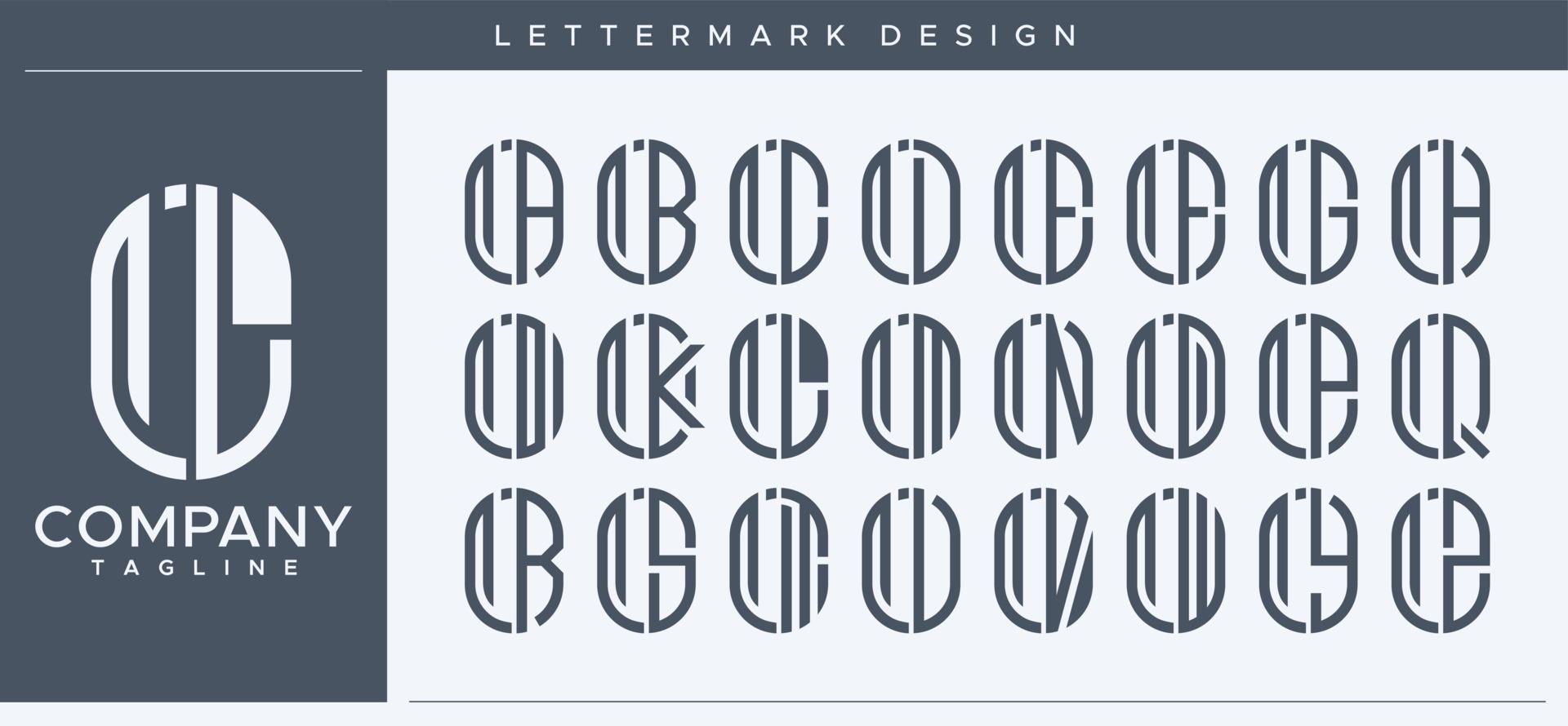 Abstract tube letter L logo design. Modern line capsule LL L letter logo vector template.
