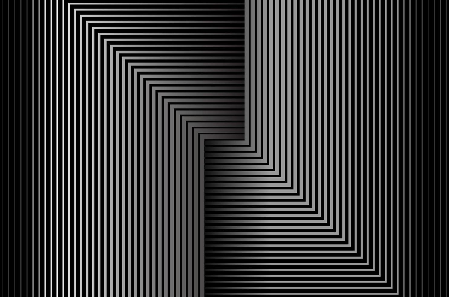 Monochrome abstract blend linear lines background. Digital motion line graphic vector