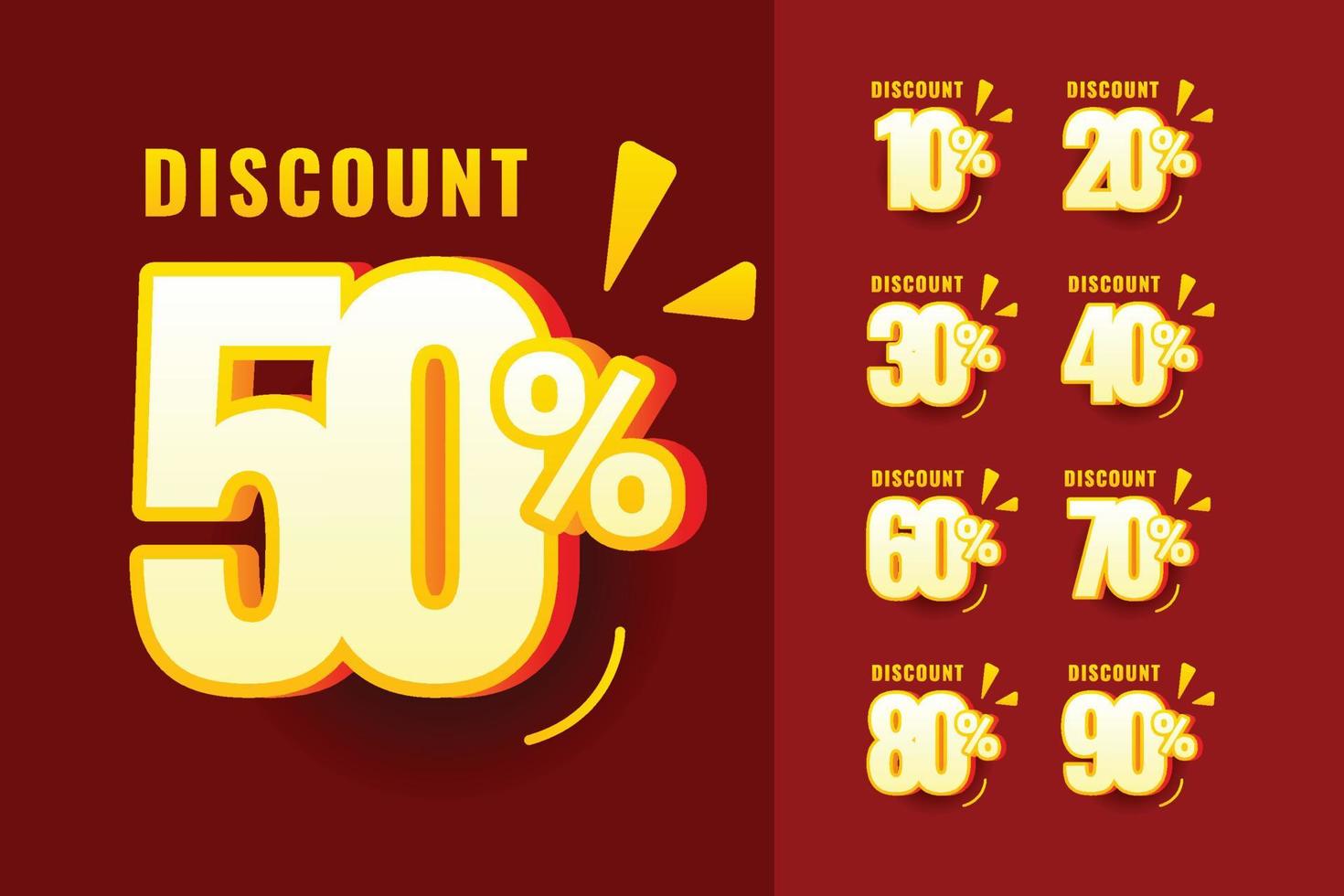 Discount Special Set Design vector