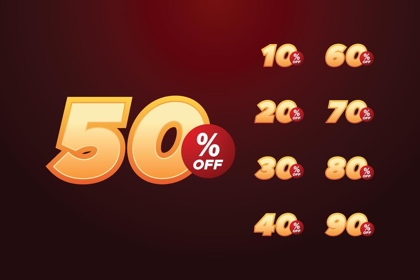 Discount Special Set Design vector