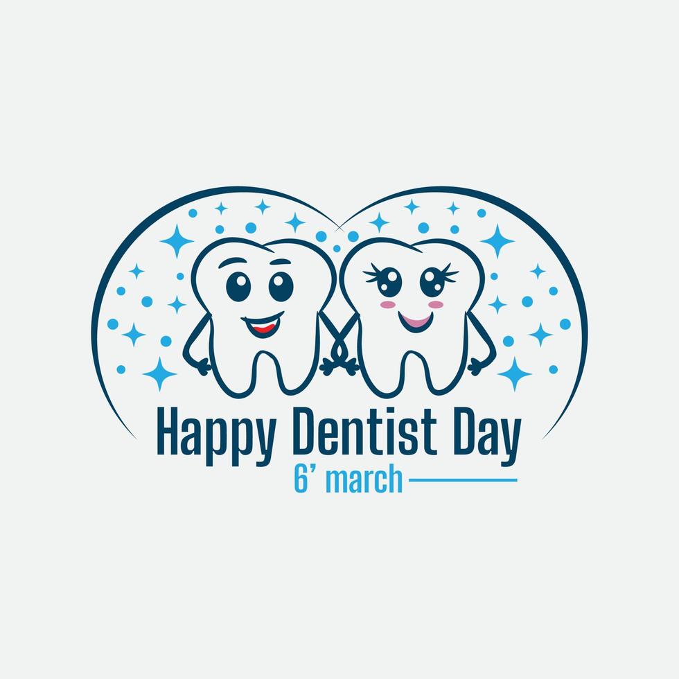 Happy Dentist's Day Logo Vector Template Design