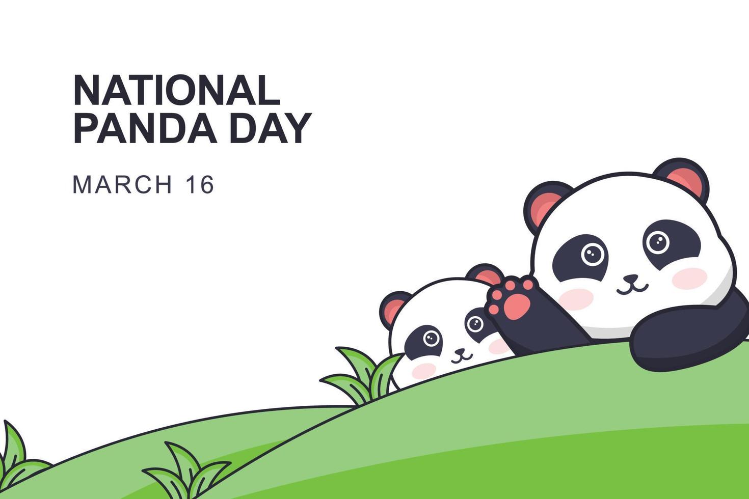 nacional panda día antecedentes. vector