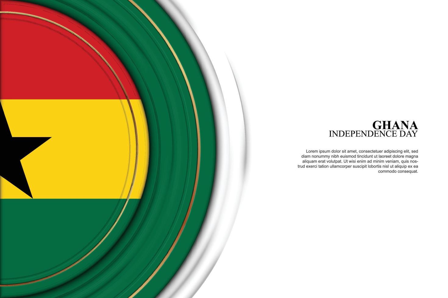 Ghana Independence Day background. vector