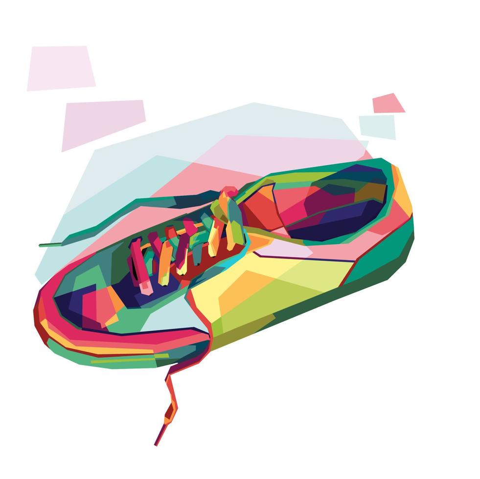 pop art shoes, made using wpap art technique, very beautiful, vector