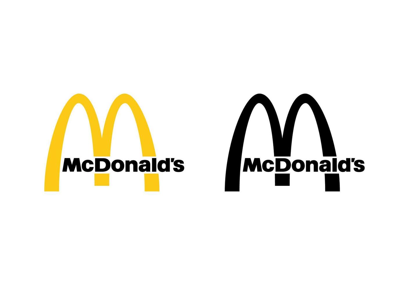 McDonalds logo vector, McDonald icono gratis vector