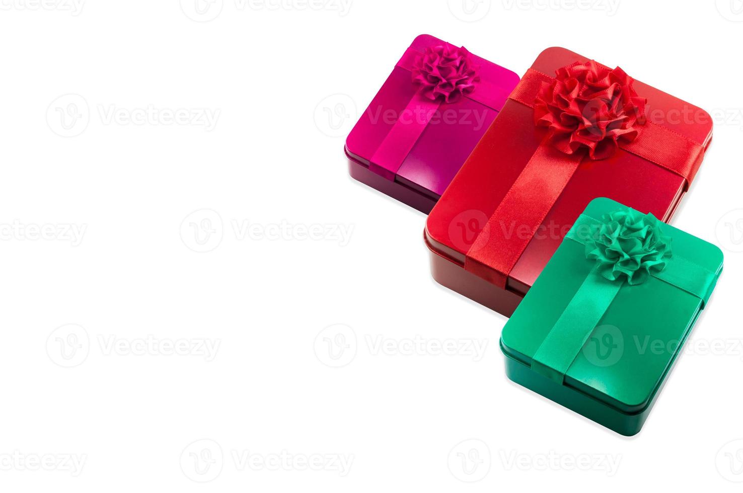 Many colorful presents boxs isolated on white background ,A pile of gift boxes, holiday presents photo