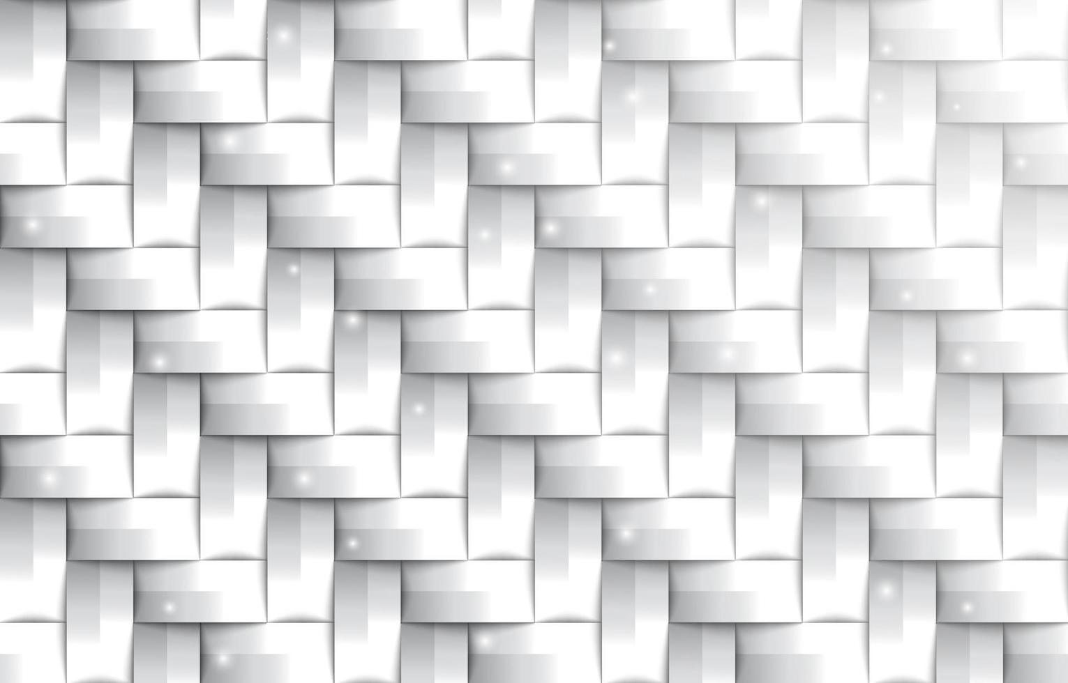 3D Woven Bamboo Texture White Background vector