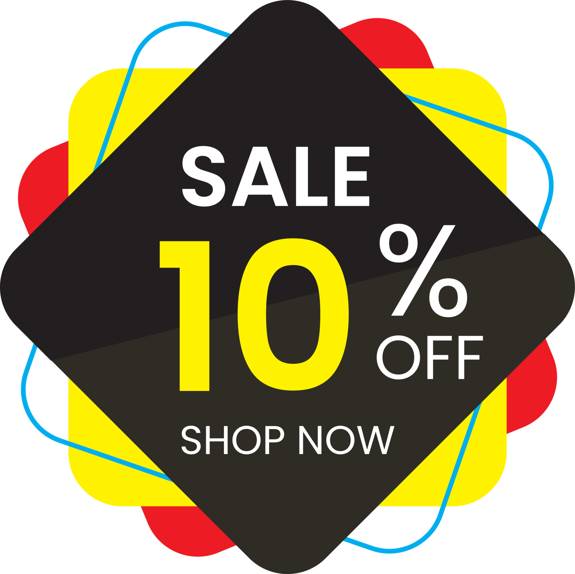 Best Buy 10 Percent Off Coupon 2018 10 percent off, Discount stickers set for shop, Free Vector 20336637