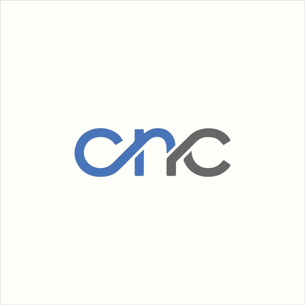 cnc letra logo diseño vector