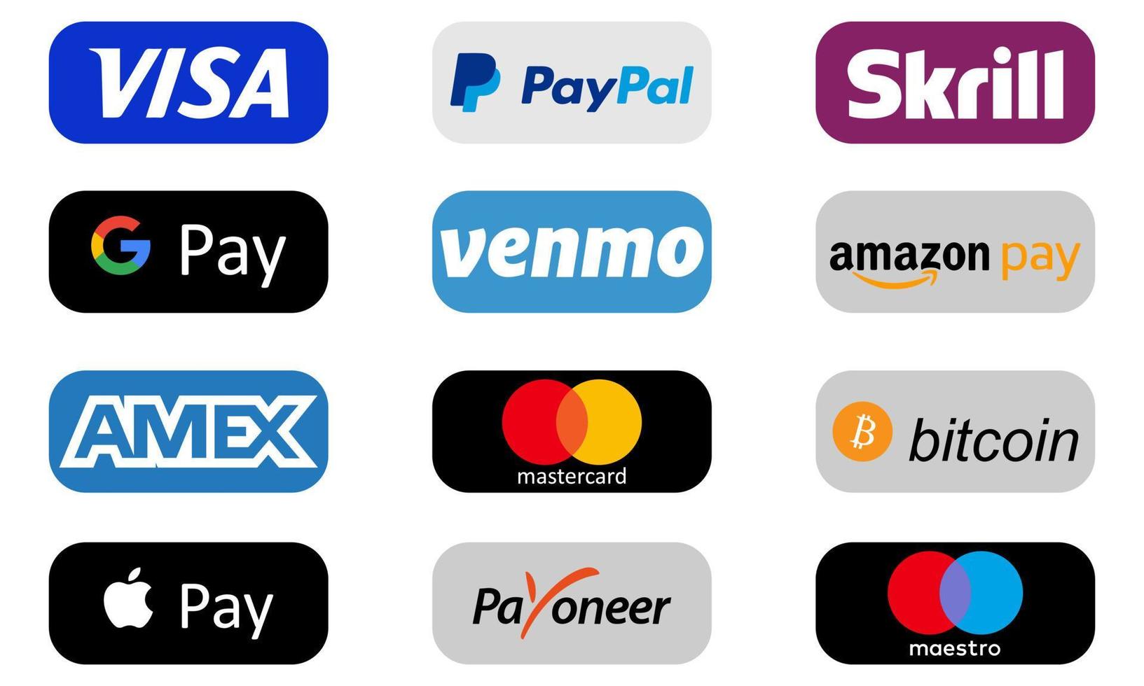 Payment logo set vector