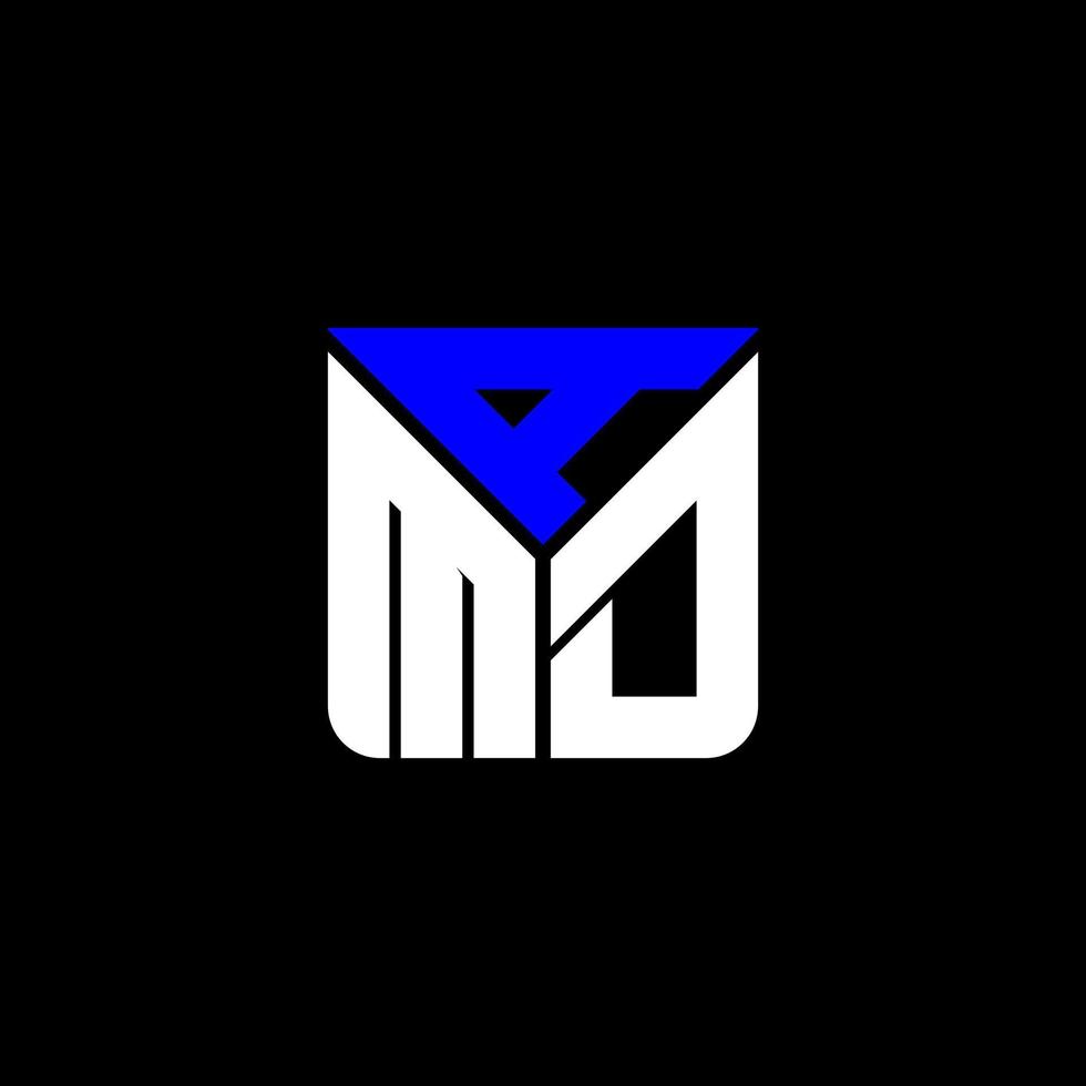 diseño creativo del logotipo de la letra amd con gráfico vectorial, logotipo simple y moderno de amd. vector