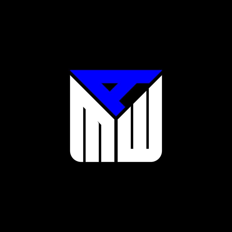 AMW letter logo creative design with vector graphic, AMW simple and modern logo.