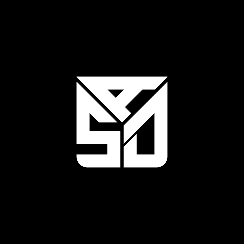 ASD letter logo creative design with vector graphic, ASD simple and modern logo.