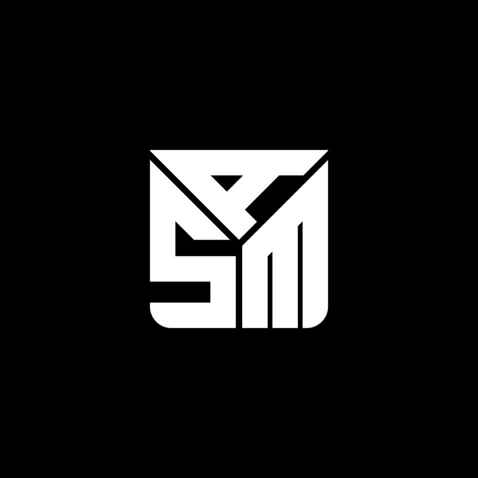 ASM letter logo creative design with vector graphic, ASM simple and modern logo.