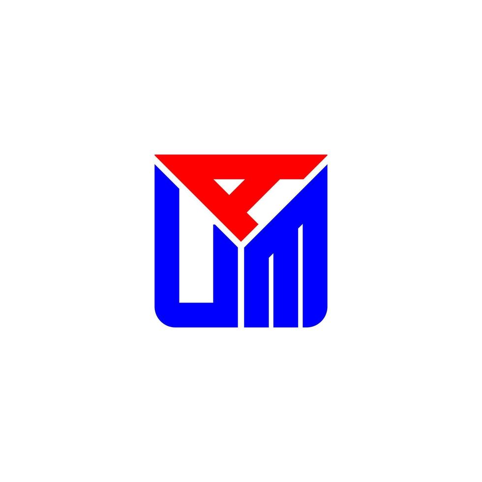 diseño creativo del logotipo de la letra aum con gráfico vectorial, logotipo simple y moderno de aum. vector