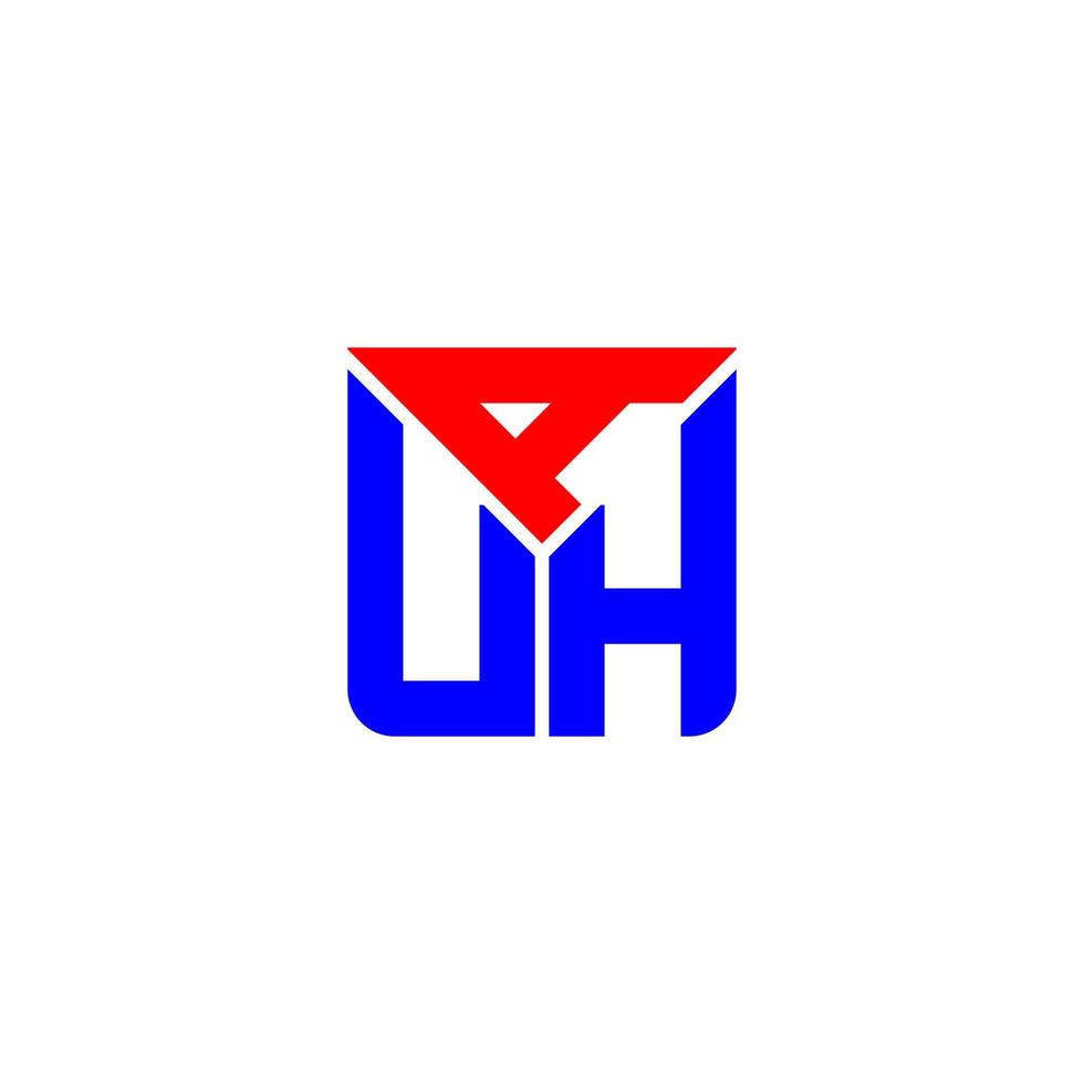 AUH letter logo creative design with vector graphic, AUH simple and modern logo.