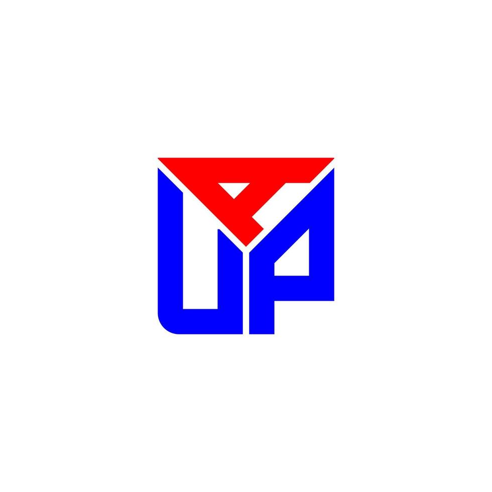 diseño creativo del logotipo de la letra aup con gráfico vectorial, logotipo simple y moderno de aup. vector