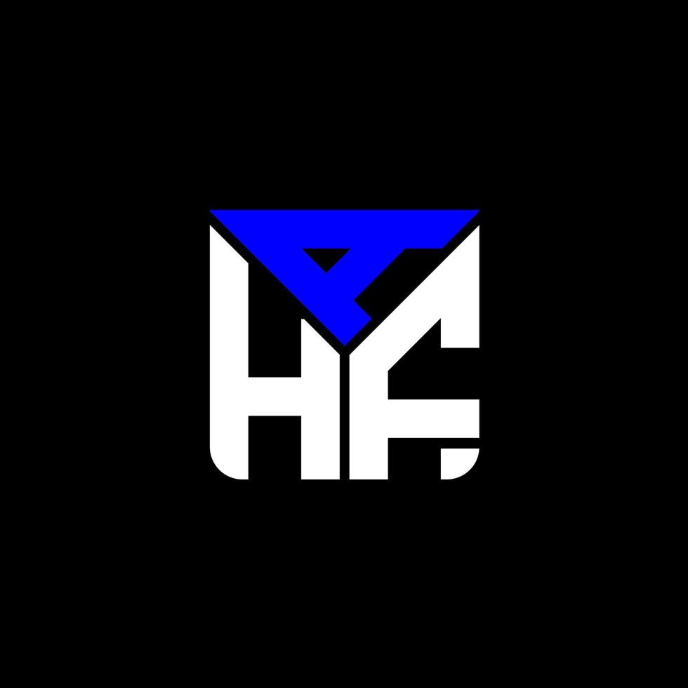 AHF letter logo creative design with vector graphic, AHF simple and modern logo.