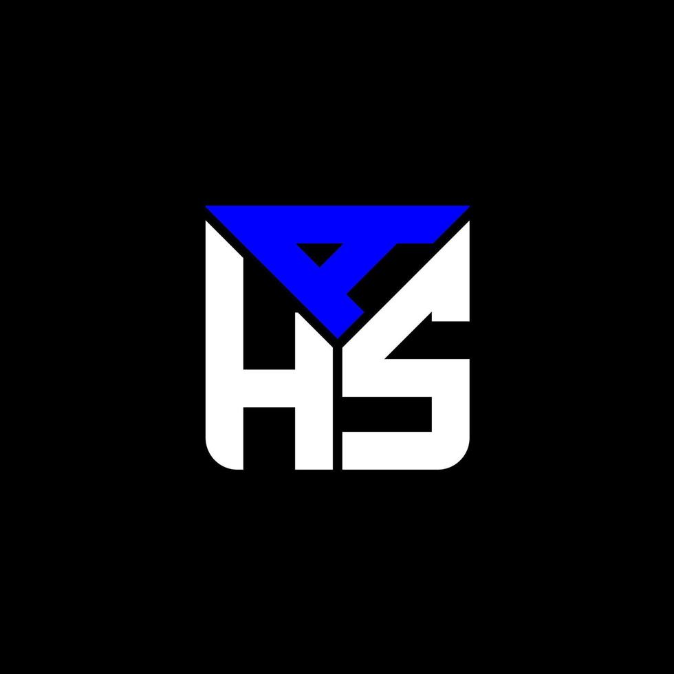 AHS letter logo creative design with vector graphic, AHS simple and modern logo.