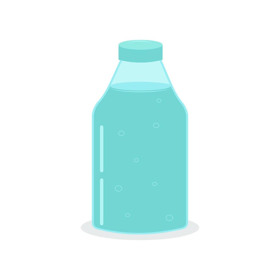 un botella de limpiar Fresco Bebiendo agua. vector ilustración. plano estilo.