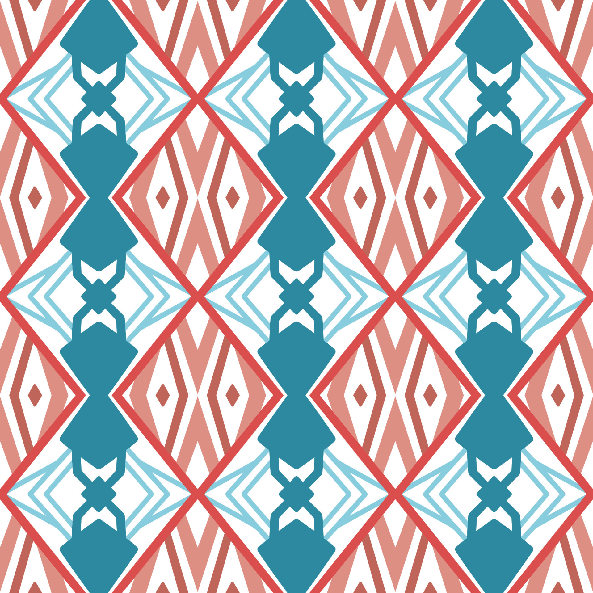 Red And Blue Chevron Wallpaper