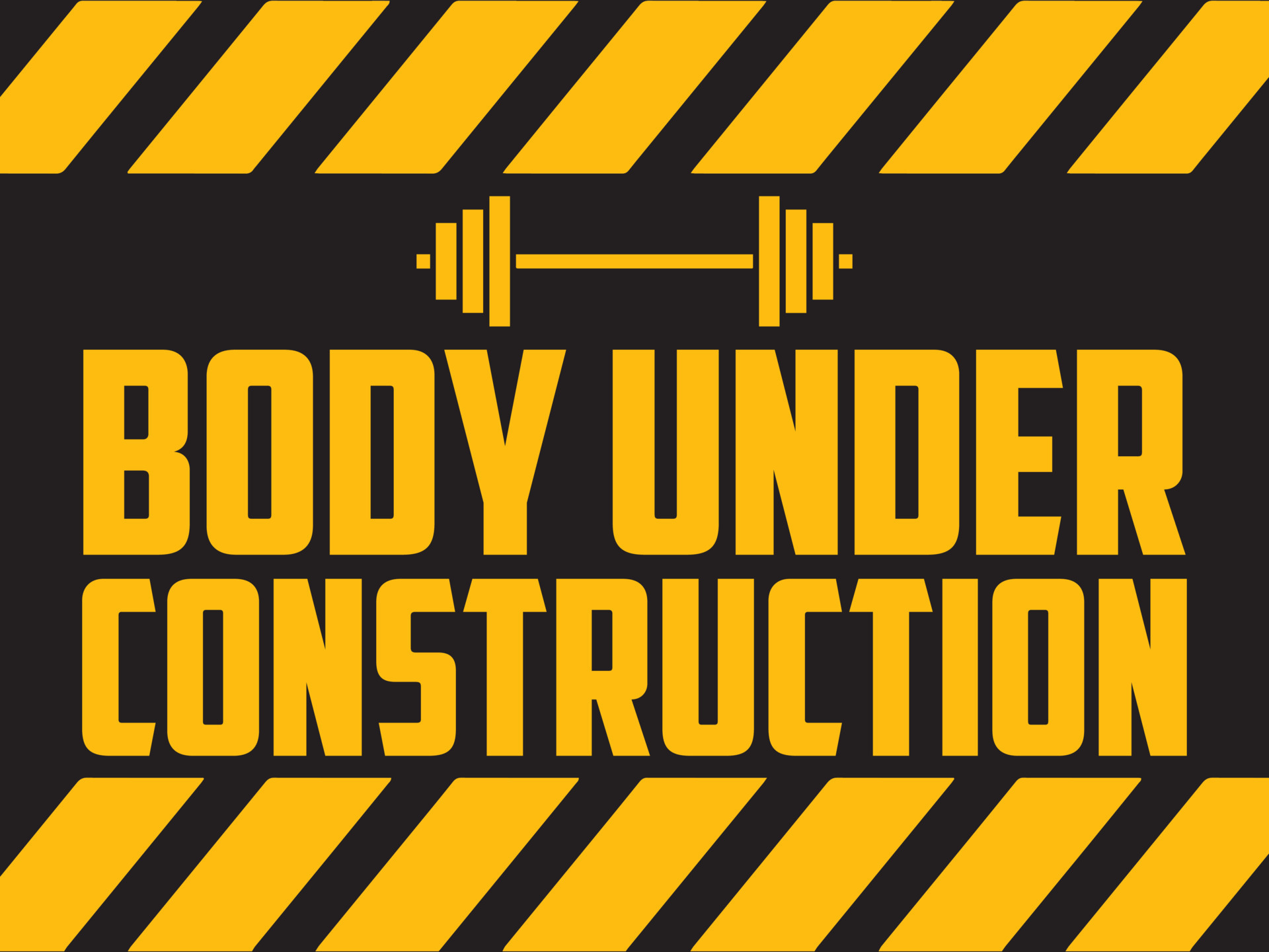 Body Under Construction. Gym motivational quote gym fitness quote T