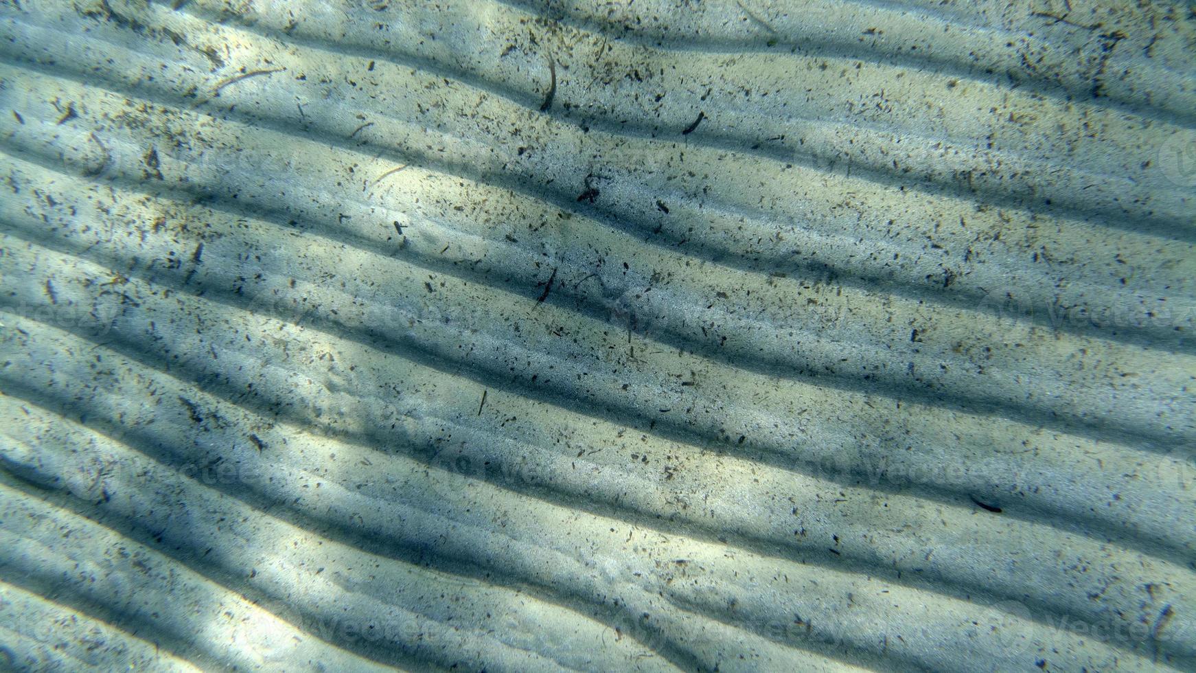 sand bottom underwater swimming in turquoise lagoon photo