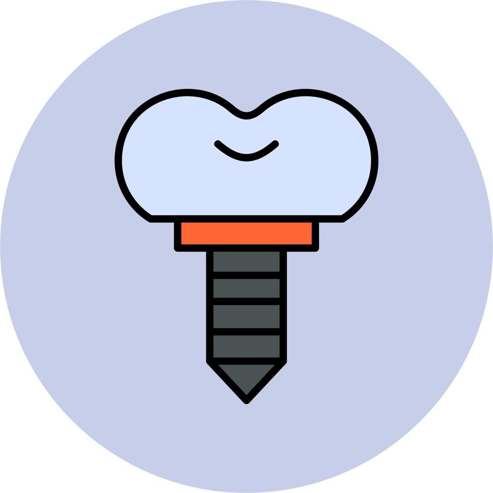 icono de vector de implante dental