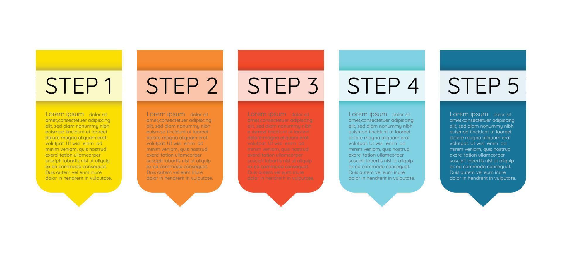 Infographic template for business information presentation. Vector square and geometric elements. Modern workflow diagrams. Report plan 4 topics