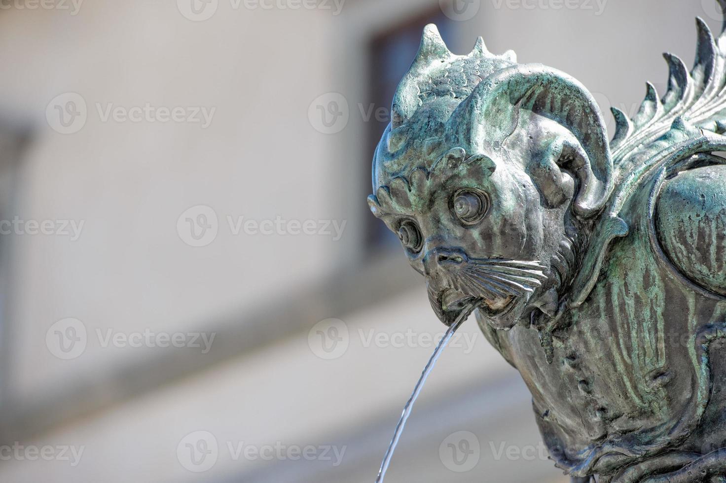 Gollum shape fountain statue in Florence photo