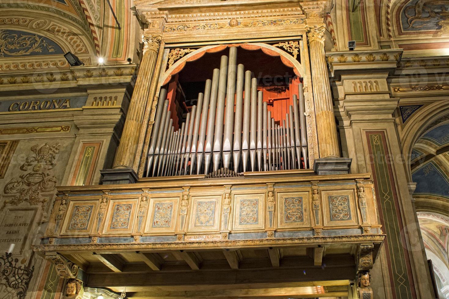 antique old italian church organ photo