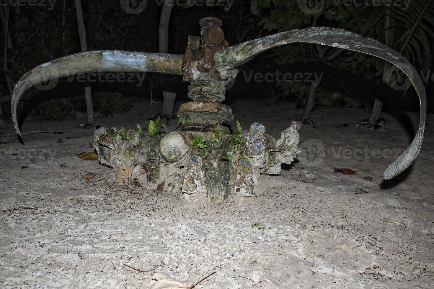 b52 propeller on sandy beach photo